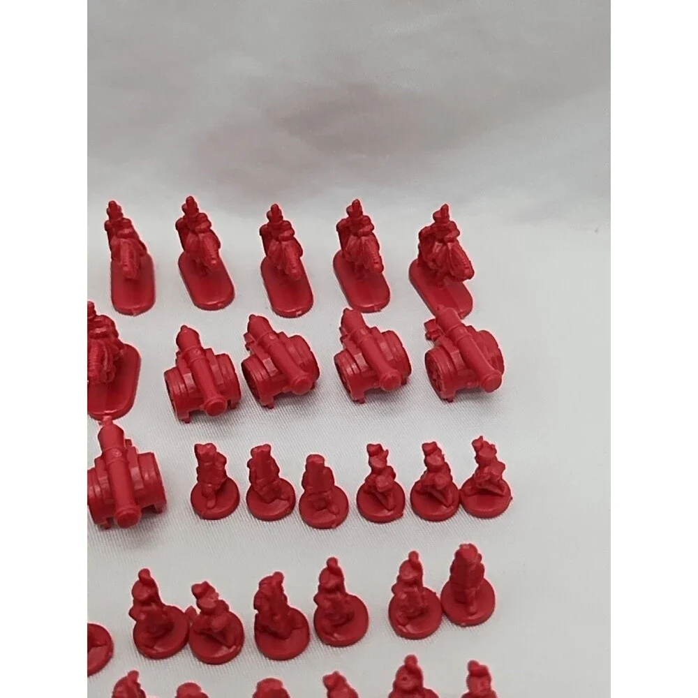 Set Of (60) 1999 Risk Red Board Game Player Pieces